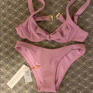 MINKPINK Purple bow  Bikini